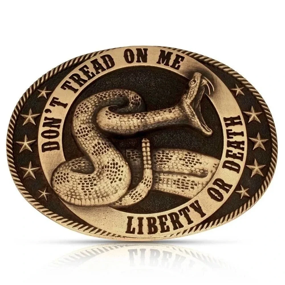 Montana Silversmiths Liberty or Death 2A Don't Tread On Me Belt Buckle New NIB